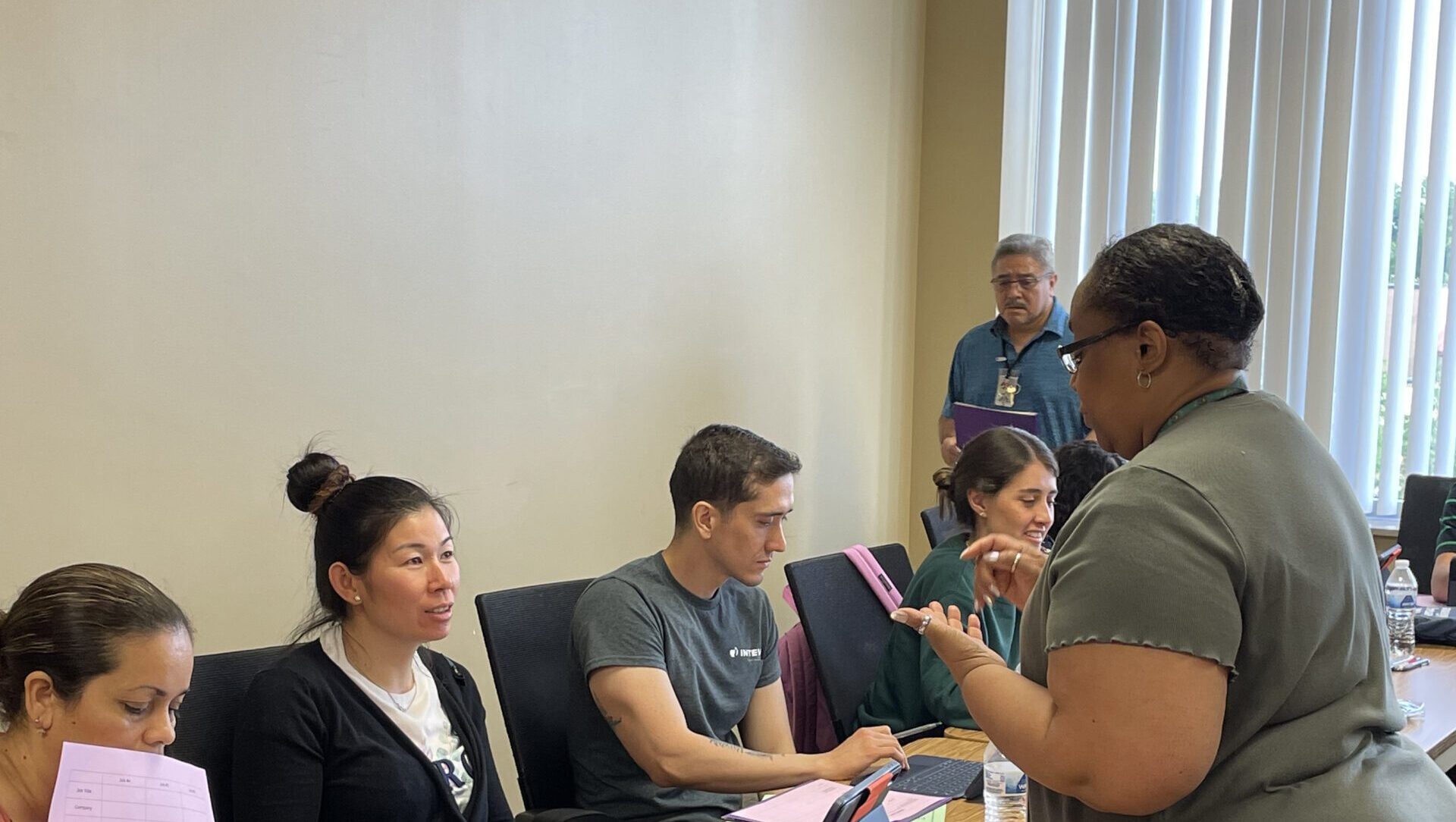 Learners at the Literacy Alliance in Fort Wayne are guided through a lesson.